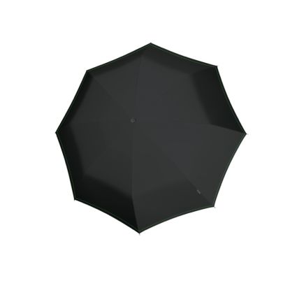 Zeller Knirps Regenschirm Ultralight Schwarz mit rosefarbenen UV-Schutz Glasur (Innen)