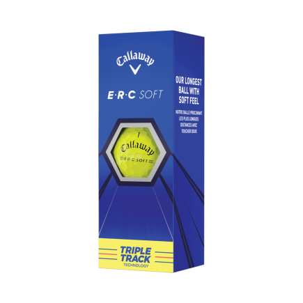 Callaway ERC Golfball Triple Track 3-er Sleeve Gelb