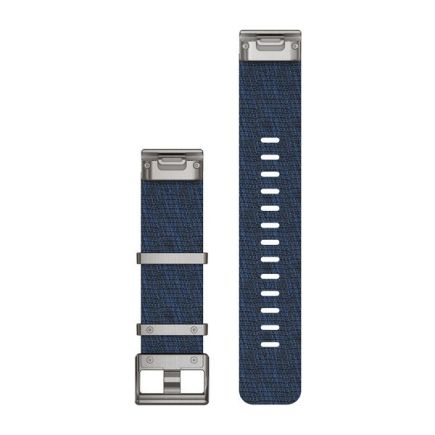 Garmin QUICKFIT Nylon-Armband – Dunkelblau mit Teilen aus Edelstahl für S60/S62